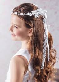 Side braids and half down curls. 50 First Communion Hairstyles Ideas Hair Motive Hair Motive