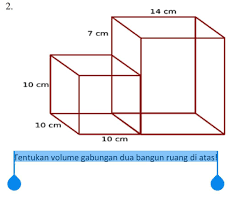 Luas gabungan dua bangun ruang#unbksmp #unbkmatematika #unbk2020nb: Tentukan Volume Gabungan Dua Bangun Ruang Di Atas Brainly Co Id