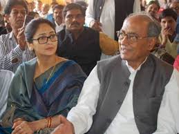Amrita on sunday took to. Digvijay Singh And Amrita Rai Thebureaucratnews
