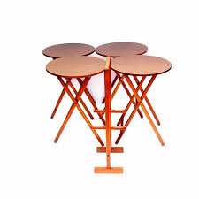 Mid Century Modern Folding Tv Tray Table Set Of 4 With Stand Etsy Tv Tray Table Modern Tv Trays Tray Table