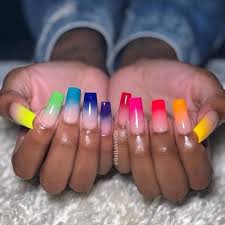 45 Charming Multicolor Simple Nail Art Designs Ombre Nails Rainbow Nails Summer Nails Spring Na Rainbow Nails Rainbow Nails Design Rainbow Nail Art Designs