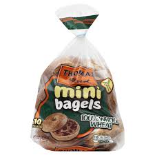 Line a baking sheet with foil. Thomas 100 Whole Wheat Mini Bagels Shop Bread At H E B