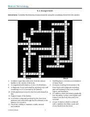 Play the free online crossword puzzle from the atlantic, created by puzzle constructor, caleb madison. 5 1assignment Medtermadearduff Doc Medical Terminology 5 1 Assignment Instructions Complete The Following Crossword Puzzle Using The Vocabulary Terms Course Hero