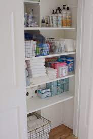 Learning how to organize a linen closet is the key to keeping a clean and tidy bathroom! Organized Bathroom Closet Simply Organized
