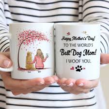 Upload/sell your artwork · 100,000+ curated designs Personalized Mug Girl And Dogs Happy Mother S Day Best Dog Mom Love 2