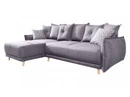 Canapé convertible comfort canapé d'angle convertible verona 267cm, convertible en lit, réversible, gris clair. Canape D Angle Reversible Convertible Coffre Lena Bobochic