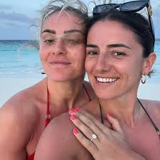 Love this 😍 Matilda Ellie Carpenter and her Dutch national team partner  and Olympic Lyon teammate, Danielle van de Donk are heading into 2024  engaged 💍❤️😍