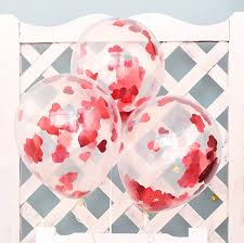 10x Clear Red Heart Paper Confetti Transparent Balloons Happy Birthday Baby Shower Wedding Party Supplies Transparent Balloons Clear Balloons Birthday Balloons