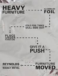Furniture Moving Tip Use Aluminum Foil To Glide Furniture Over Floors Moving Tips Moving Hacks Packing Moving Help