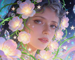 Candy Castle Surrounded by Vibrant Flowers and Butterflies