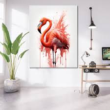 tablou printat flamingo acuarele – The Print Studio