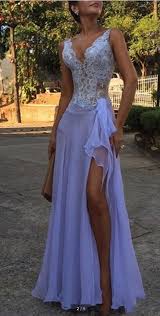 Lavender Purple Lace Applique V Neck Mermaid Evening Dresses In 2020 Lace Evening Dresses Prom Dresses Lace Mermaid Evening Dresses