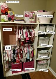 Here are a few basic divider styles you can use in your child's closet: How To Organize New Born Baby Stuff In A One Room Town Home Apartment Baby Room Organization Baby Closet Organization Baby Clothes Storage