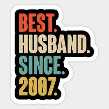 It won't be hard to make your 13th wedding anniversary a night to remember with the traditional gift of lace or warm up with some faux fur. 13th Wedding Anniversary Gift For Husband 13 Years Vintage Wedding Gift For Him Best Husband Since 2007 Sticker Teepublic