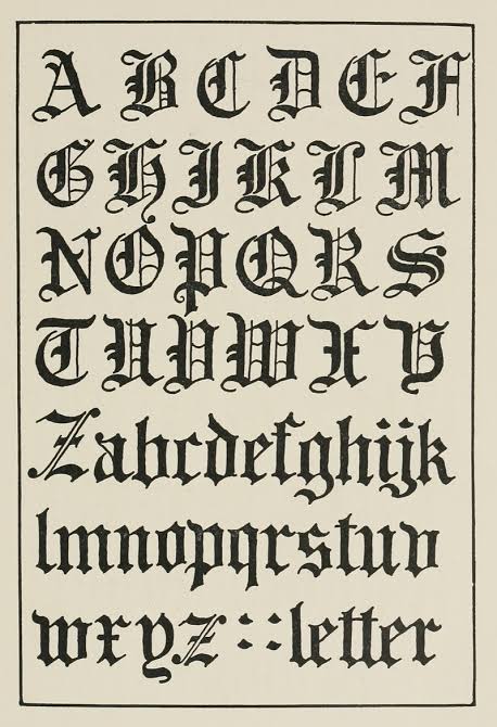 Font Gothic Text Letters 