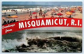 Postcard Ri Greetings From Misquamicut Vtg Multi Photo View Beach Waves C2 Ebay