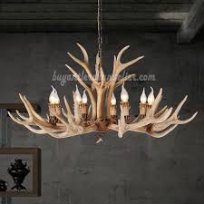 8 Elk Deer Antler Chandelier Cast Cascade Ceiling Lights Natural Color Buyantlerchandelier Com