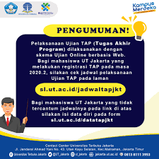 Maybe you would like to learn more about one of these? Ut Jakarta On Twitter Bagi Mahasiswa Ut Jakarta Yang Melakukan Registrasi Tap Pada Masa 2020 2 Yuk Segera Cek Jadwalnya Pada Laman Https T Co Hbtgpa7suv Jangan Sampai Salah Cek Jadwal Yaa Sobatutjkt Tap Infout