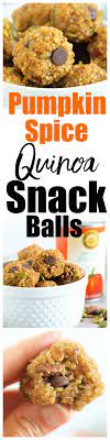 Pumpkin Quinoa Snack Balls Recipe This Healthy Snack Recipe Is Perfect Fall Food But I Pumpkin Recipes Healthy Healthy Holiday Recipes Healthy Snacks Recipes