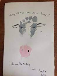 23 Ideas Birthday Card Ideas For Grandma Diy Footprint Art Baby Art Projects Baby Footprint Crafts Grandma Birthday Card
