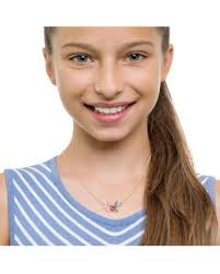 Disney Lilo & Stitch Pave Crystal Pendant Necklace in Blue