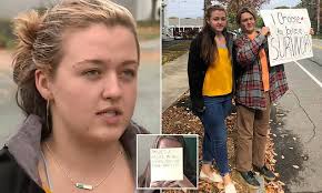 Girl, 15, challenges her suspension after sticky notes she left about  sexual assault allegations
