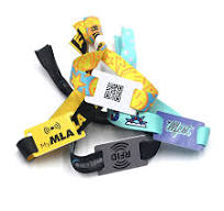Custom Adjustable NFC Wrist Band Tag RFID Cloth Fabric Woven Bracelet  Wristband for Events