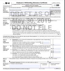 Irs Releases Draft 2020 W 4 Form