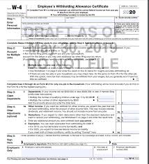 irs releases draft 2020 w 4 form