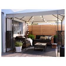 Ammero Gazebo Dark Brown Beige Ikea Patio Design Patio Garden Design Back Garden Design
