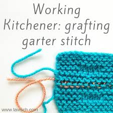 This is a great stitch for scarves, bags. Tutorial Kitchener Stitch Grafting Garter Stitch La Visch Designs