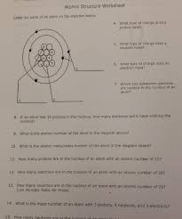 These questions & answers will help you master the topic! Solved Atomic Structure Worksheet Label The Parts Of An A Chegg Com