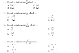 Check spelling or type a new query. Latihan Bilangan Berpangkat Dan Bentuk Akar Matematika