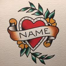 Paintings By Dnlhrnmn On Instagram Heart Heart Hearttattoo Love Traditional Tradi Mom Heart Tattoo Heart Tattoos With Names Old School Tattoo Designs