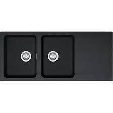 Evier inox double bac avec siphon complet. Franke Orion Oid 621 Evier Double Bac Avec Egouttoir En Tectonite Carbone Livea Sanitaire