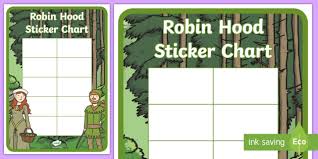 Reward Sticker Chart Robin Hood My Sticker Chart Reward