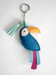 Toucan Key Chain Diy En Cuir Bijoux De Sac Cuir Fait Main