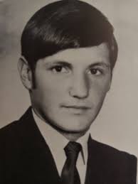 1970 graduation photo of a well-liked athlete