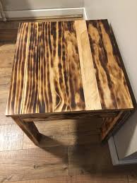 Burnt Wood Table Handmade Farmhouse Table Rustic Log Cabin Furniture Burnt Wood Furniture Log Cabin Furniture Wood Table Cabin Furniture