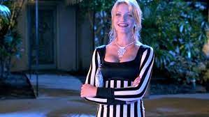 No, it was the guy inside the mask. The Dress Striped Black And White Of Tina Carlyle Cameron Diaz In The Movie The Mask Spotern