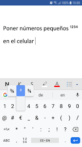 Numeros Pequenos Arriba En Teclado Celular Superindice Android Jefe Coleccion de letras raras y diferentes para poner en el nick de facebook, twitter y msn messenger. teclado celular