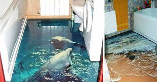 Upload your own sketch, try different solutions before the actual construction starts, experiment with modern and classic styles, and much more. 3d Floors Turn Your Bathroom Into An Ocean Bored Panda