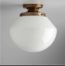Tapered White Schoolhouse Light Fixture Flush Mount Handblownglass In 2020 School House Lighting Light Fixtures Flush Mount Light Fixtures