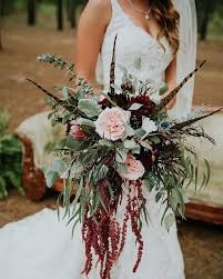 Blush And Burgundy Bridal Bouquet Fall Wedding Bouquets Flower Bouquet Wedding Boho Wedding Flowers