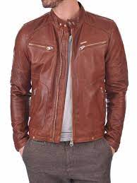 Lambskin Leather Jacket Genuine Mens Stylish Biker Motorcycle Ten Slim Fit X41 Leather Jacket Men Leather Jacket Style Mens Leather Shirt