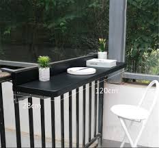 Balcony Hanging Table Folding Adjustable Railing Dining Side Table Suitable For Most Patio Railings 2 Size In 2020 Patio Railing Hanging Table Outdoor Furniture Sets