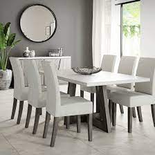 Comfortable dining table proportions allow enough surrounding room for maneuvering around the table and its accompanying dining chairs. Austin Dining Table And 4 Side Chairs Dinning Room Design Dinning Room Chairs Grey Dining Room