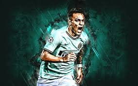 Download Wallpapers Lautaro Martinez Fc Internazionale Argentinean Footballer Inter Milan Fc Serie A Italy Football Blue Stone Background For Desktop Free Pictures For Desktop Free