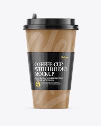 Paper Coffee Cup With Sleeve Mockup Front View In Cup Bowl Mockups On Yellow Images Object Mockups Paper Coffee Cup Mockup Free Psd Mockup Free Download