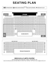 Seating Plan Brockville Arts Centre World Class